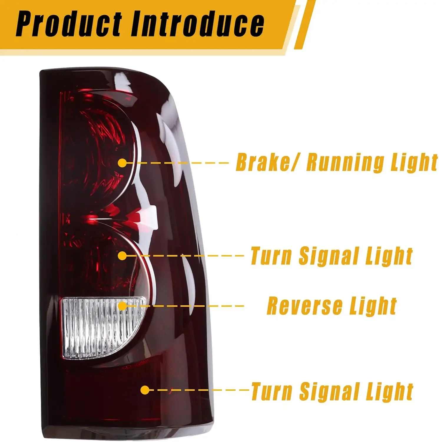 Tail Light Compatible With 03-06 Chevy Silverado 1500 2500 3500 GMC Sierra 1500 2500 A Pair Rear Light Brake Lamps