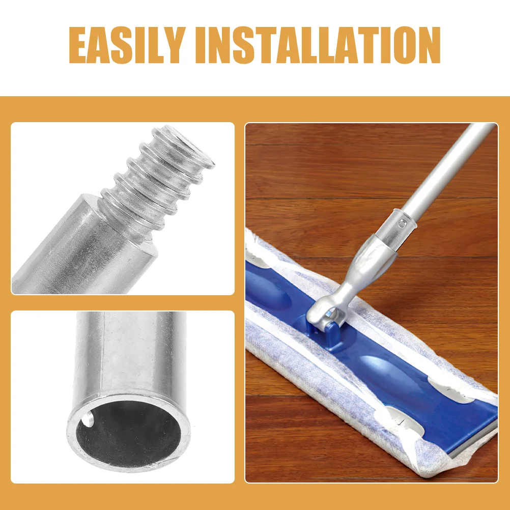 الخيوط تلميح استبدال ل تمديد القطب مكنسة مقبض سبائك الألومنيوم موصل موضوع معدني تلميح أدوات تنظيف المنزلية #3