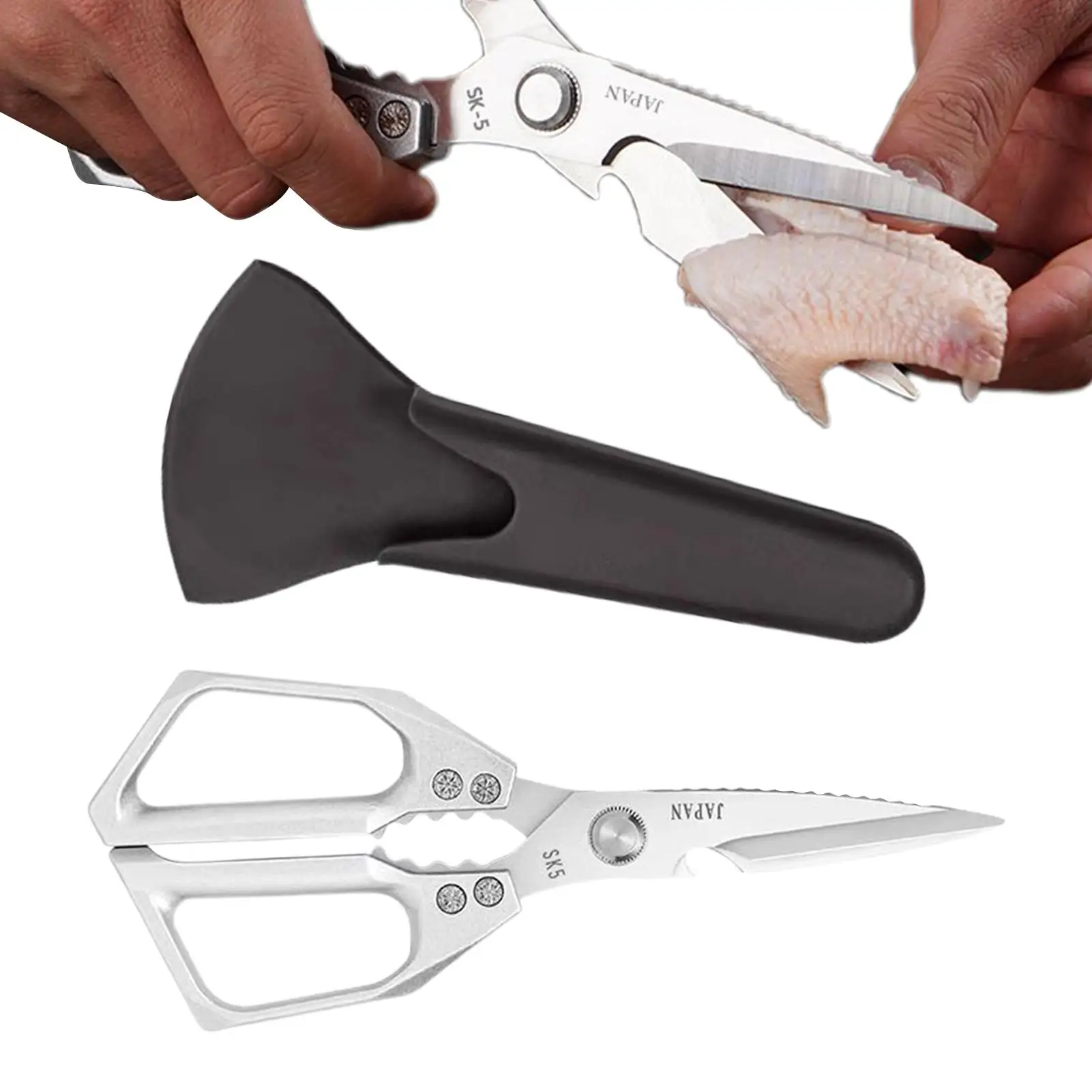 

Kitchen Scissor Ergonomic Kitchen Scissors All Purpose Heavy Duty Cutter Tool Portable Gadget for Chefs Cooks Restaurant Cooking