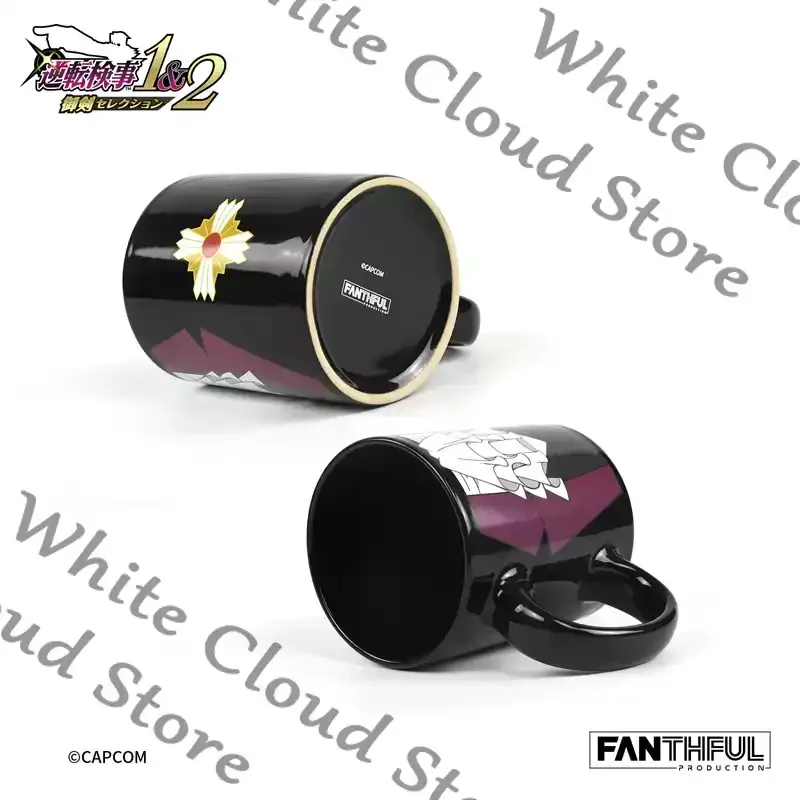 Tasse à eau en céramique authentique à changement de couleur, thème Ace Attorney Investigations : Miles Edgeworth, article de cosplay et de merchandising de dessin animé, cadeau