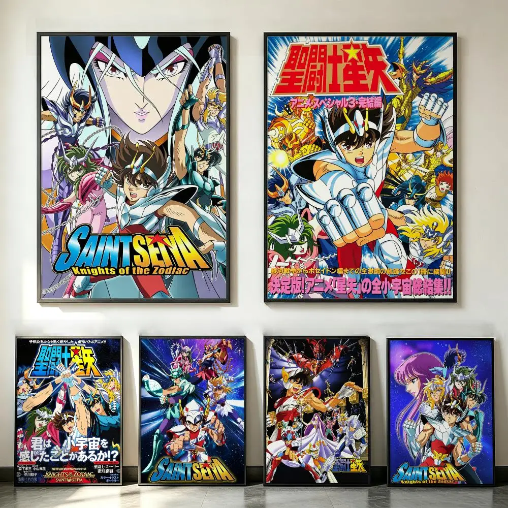 anime Saint Seiya Poster Poster HD Trendy SelfAdhesive Wall Art Print For Living Room Bedroom Dorm Office Home Gift