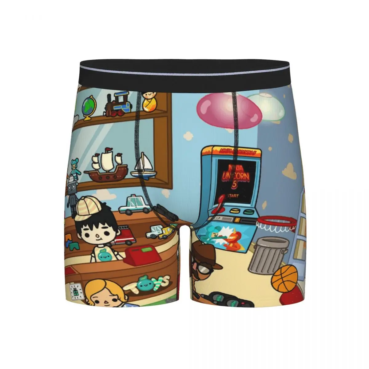 

Long Boxer Underpants Shorts Toca Life Box Toca Boca Cute Game Panties Men Soft Underwear for Homme Man Boyfriend Gift
