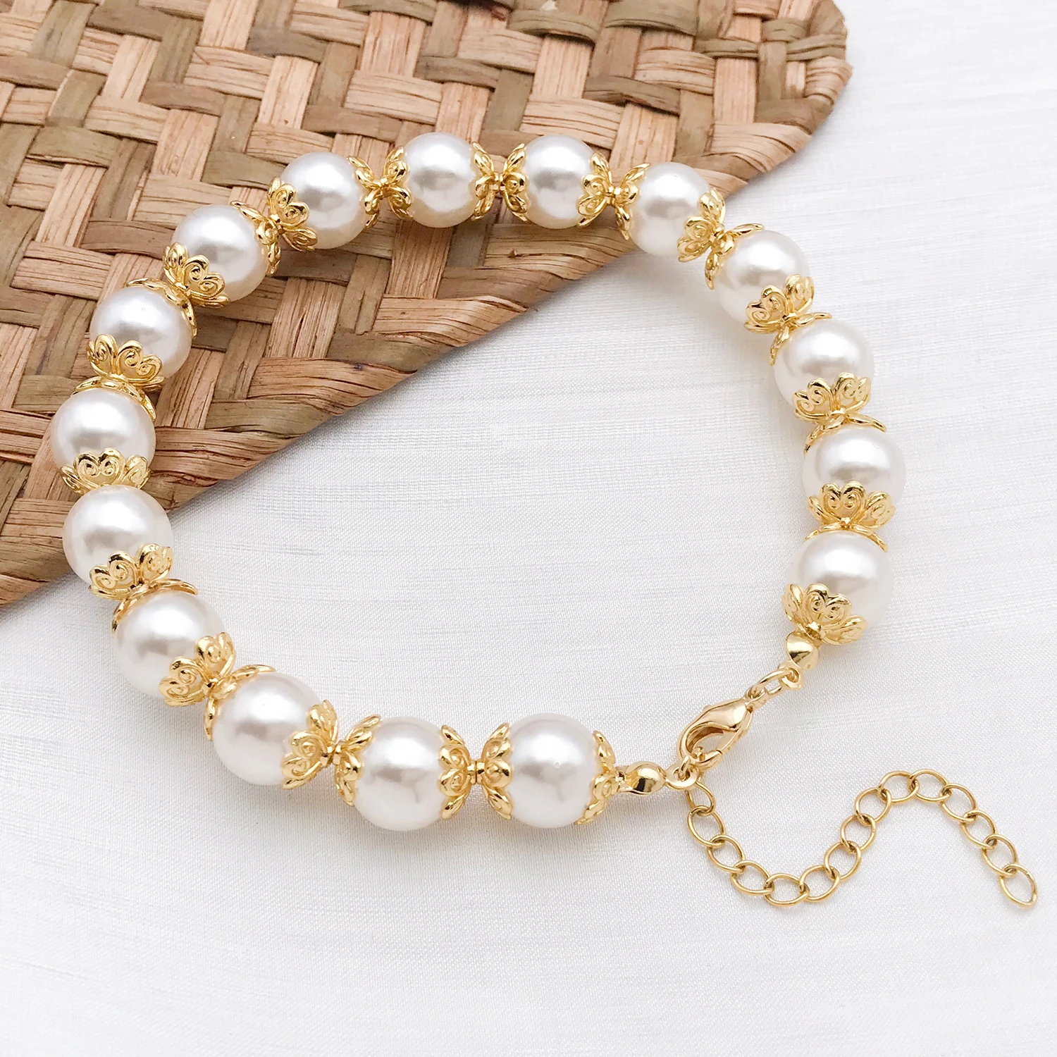 20pcs 18K Real Gold Plated Brass Flower Beads Caps, Hollow Beads Caps For DIY Bracelet Necklace Jewelry Making Accessories