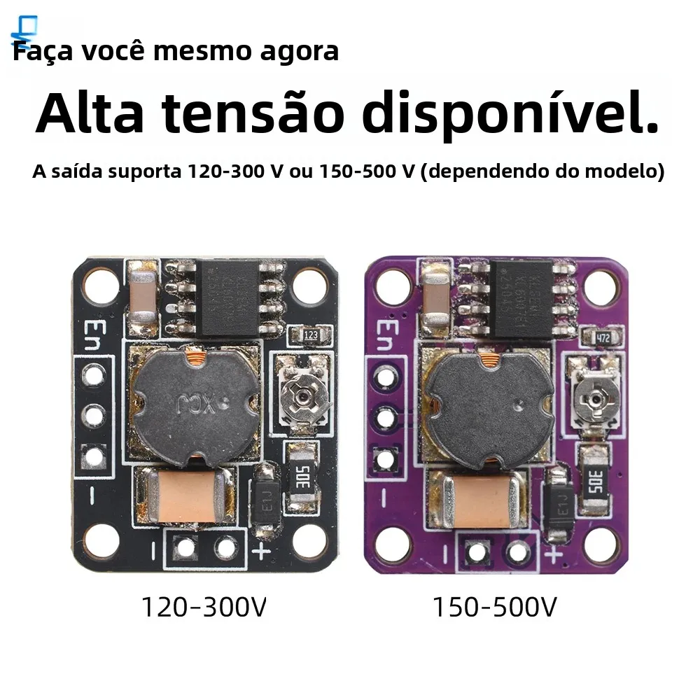Módulo de Aumento de Tensão DC 3.6-20V para 120-300V 150-500V, Módulo de Conversão de Energia de Alta Tensão, Fonte de Alimentação Step-up, Tamanho Mini DIY