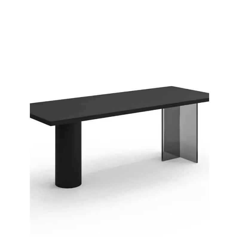 

Italian minimalist desk modern minimalist creative bar counter high-end resin strip lamp light luxury computer desk