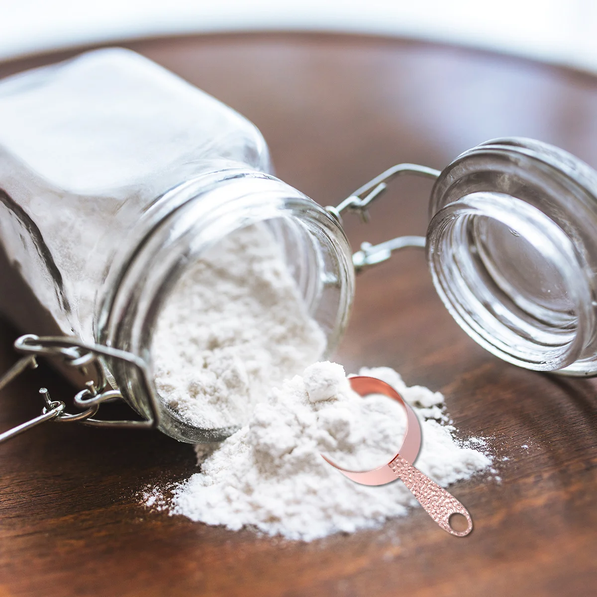 

4pcs Rose Gold Stainless Steel Measuring Spoon Set Graduated Cup For Kitchen Tools Baking Cooking Spices Measuring Spoons