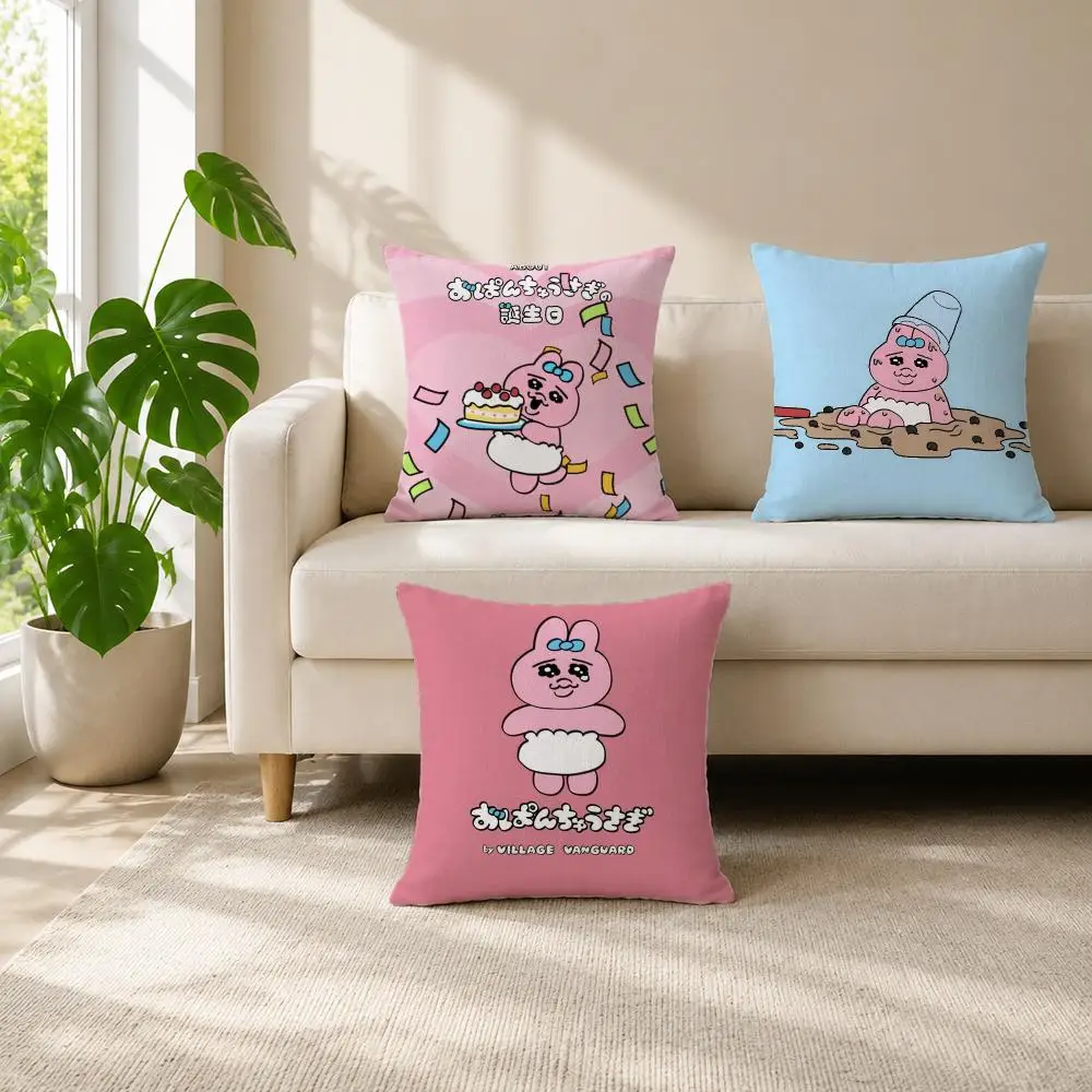 comic Opanchu Usagi Cushion Cover Cushion Cover Set  50x50 45x45 40x40 Pillowcase Decorative Sofa Home Decor