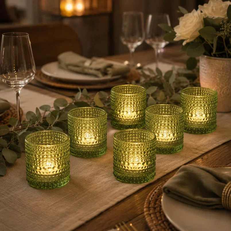 6PCS Votive Candle Holders, Tea Liht Candle Holder, Decorative Candle Stand for Weddin, Dinnin, Party