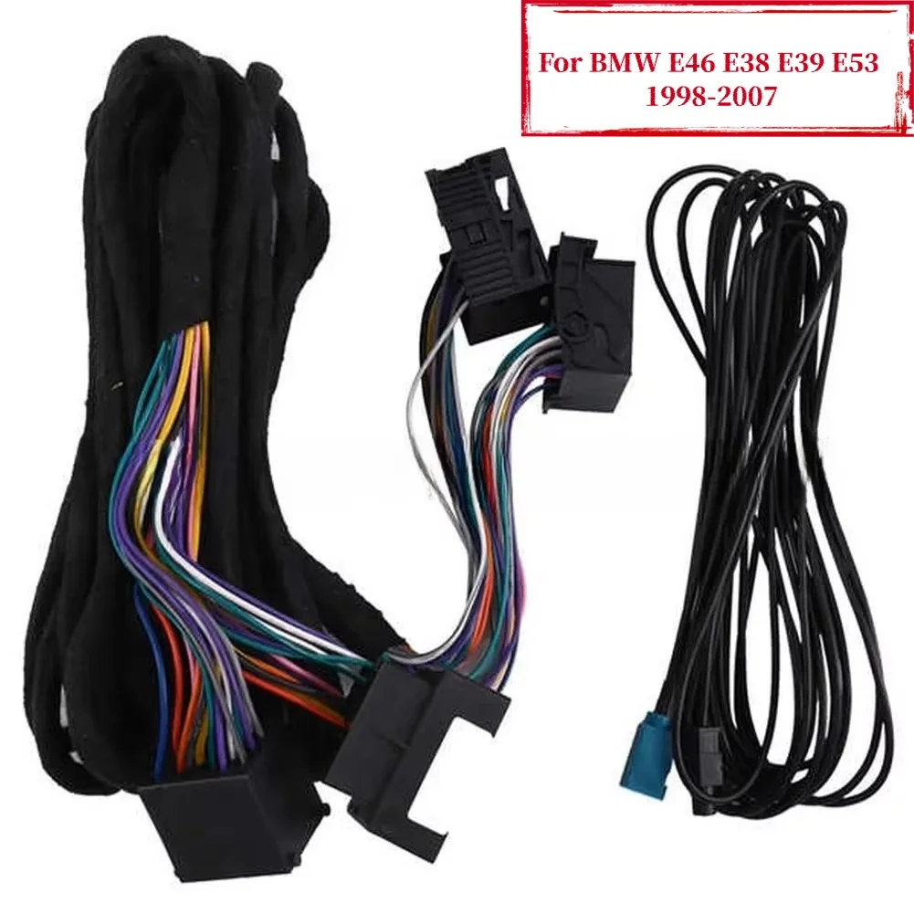 17+40Pin Radio Extension Harness for Android Head Units Fitted to For BMW E46 E38 E39 E53 Cars Manufactured 1998 to 2007