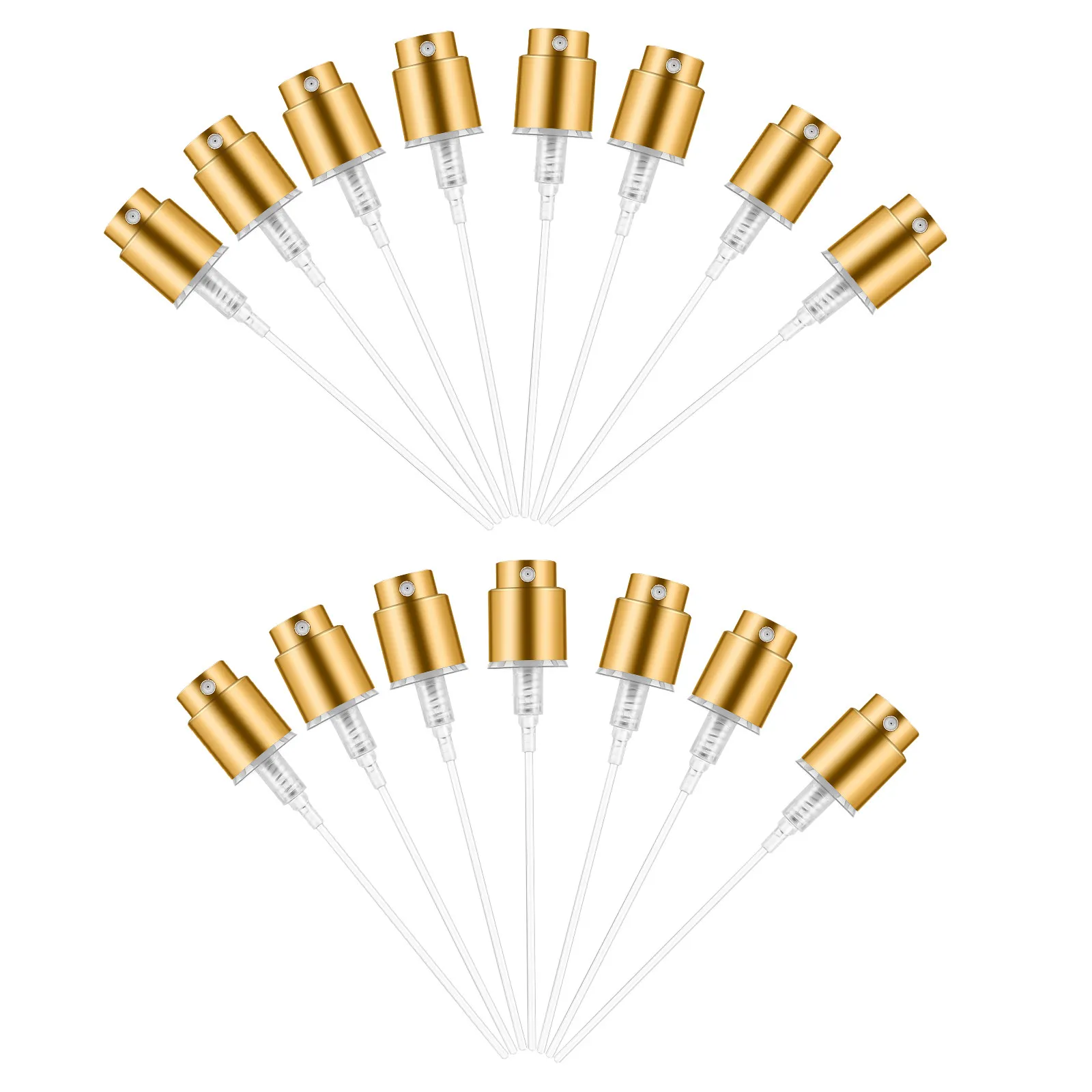

15Pcs Gold Edge Fine Mist Perfume Spray Top 13Mm Plastic Perfume Bottle Pump Cap for Fragrance Essential Oil Bottles Atomizer