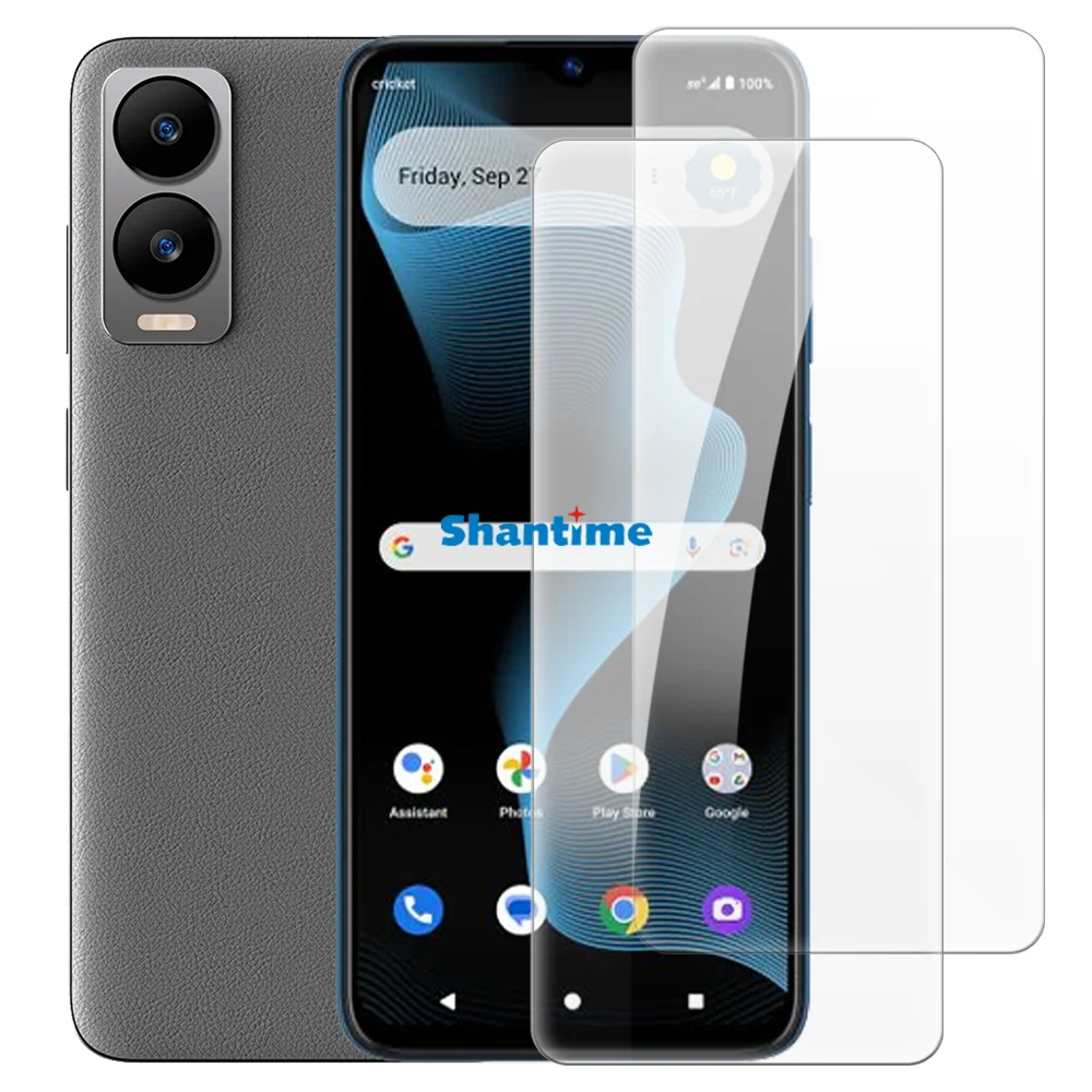 Soft Case + 2 Pack Tempered Glass Screen Protectors for Cricket icon 6, Debut S3 Full-Body Protection, Shockproof