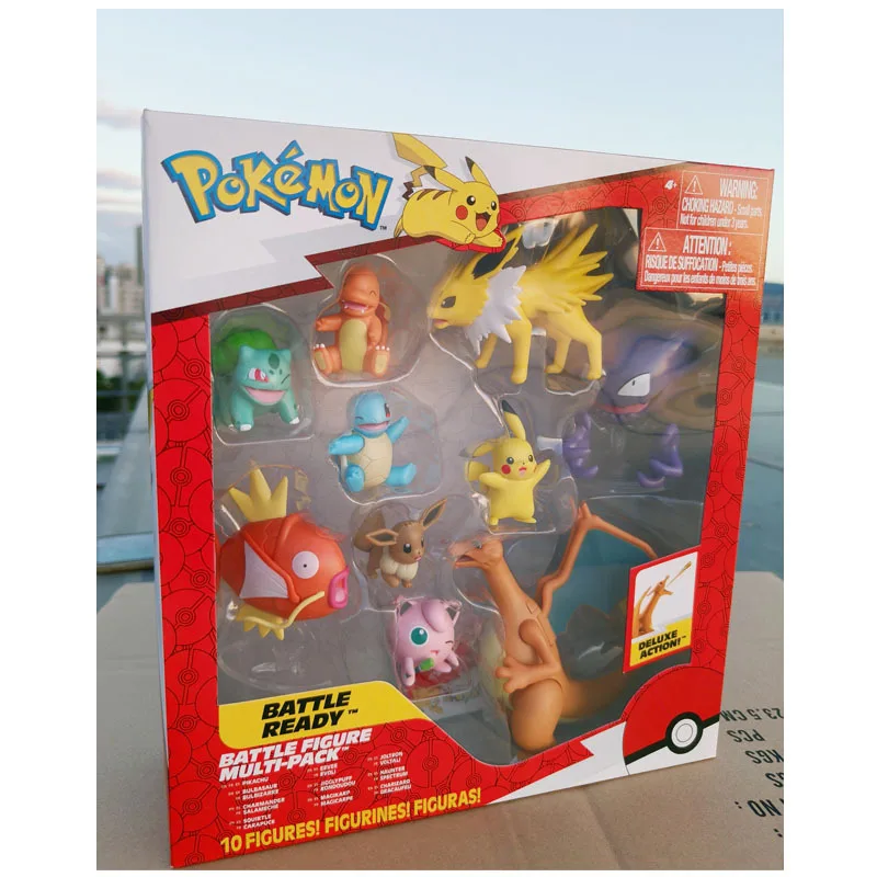 11Pcs/Set Pokemon Ultimate Battle Figures Toys Litten Charizard Haunter Jolteon Pikachu Eevee Charizard Dolls Anime Action Model