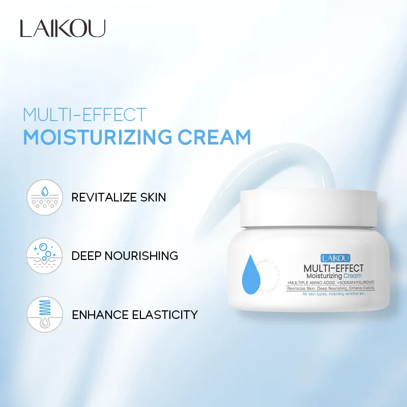 LAIKOU Multi-Effect Moisturizing Cream Deep Hydration, Enhance Elasticity, Smoothing Improving Dryness & Roughness Skincare 60g