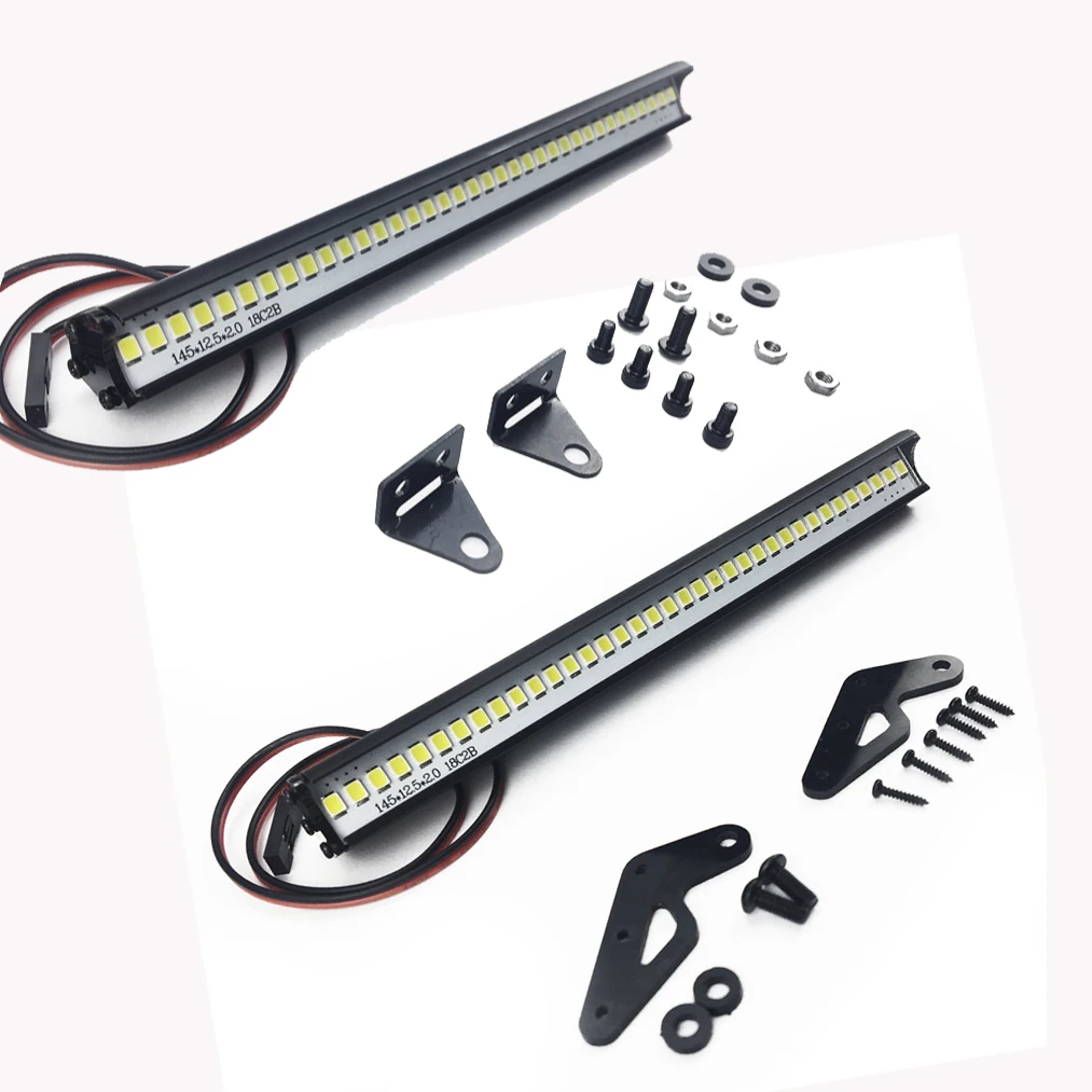 36 LED Light Bar Roof Lamp Lights For Axial SCX10 90046 D90 Traxxas TRX4 Slash Rustler 1/8 1/10 RC model car Crawler Truck