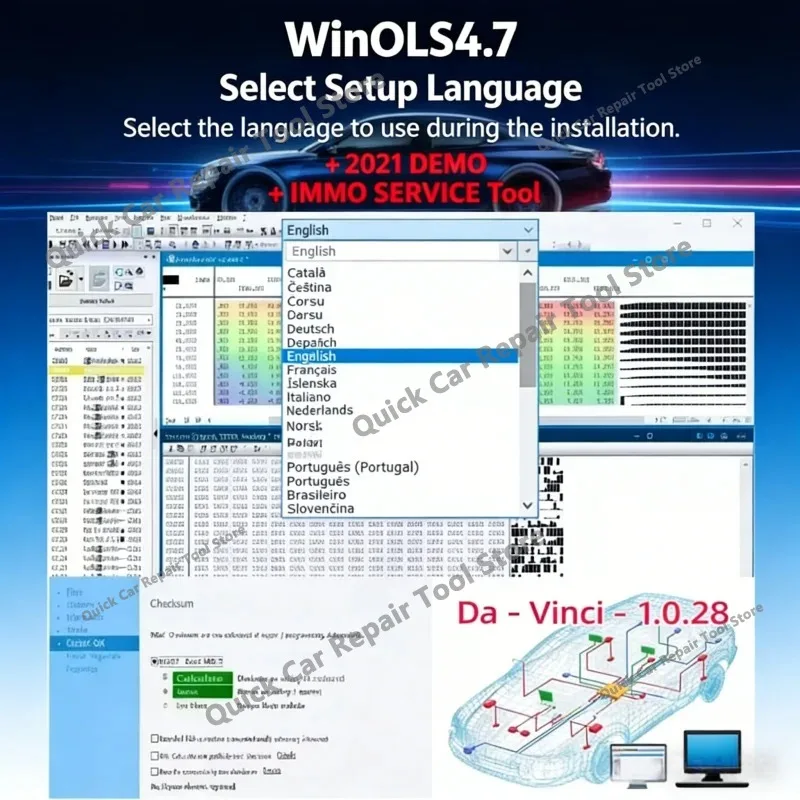 2026 hot newest  Davinci 1.0.28 Software+WinOLS 4.7 repair diagnostics activate infinite usage Work on WIN7/10/11pro/Ultimate