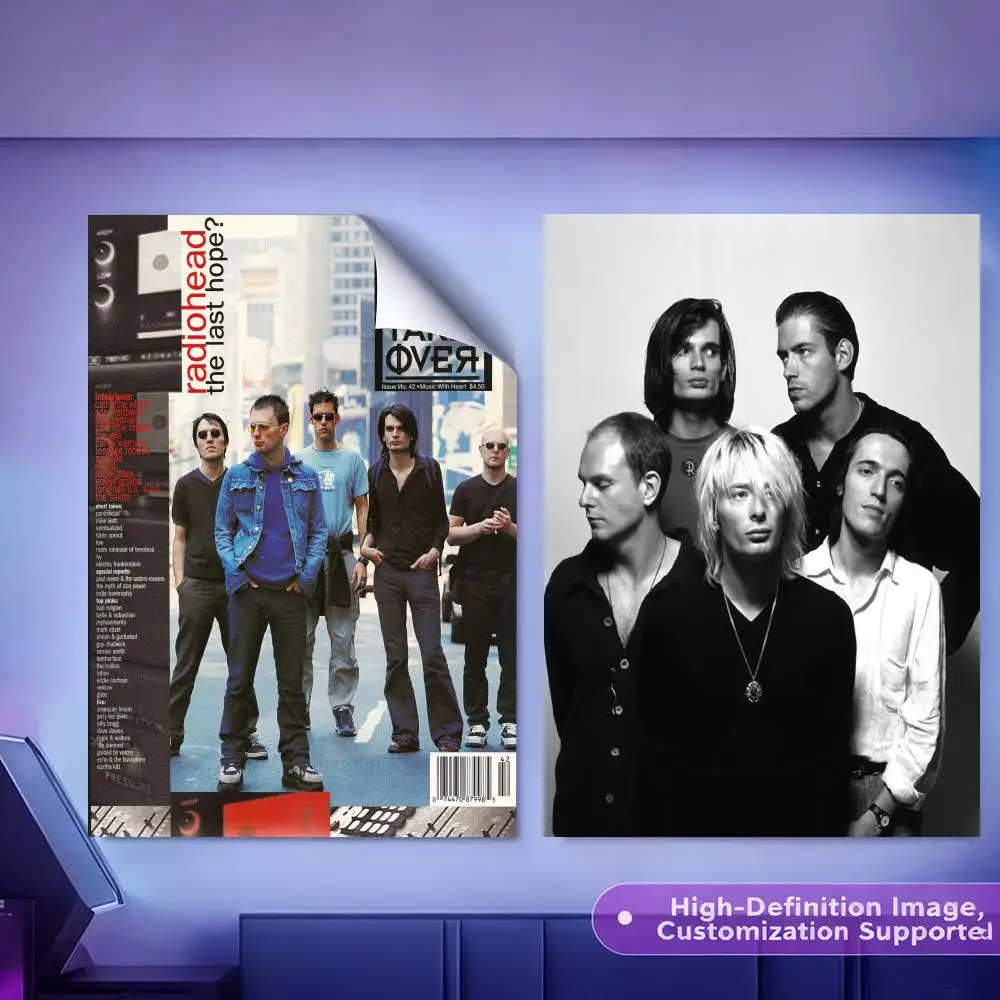 Art Rock Band Radiohead Music Painting Calligraphy HD Canvas Poster Crease Free Waterproof All Space Wall Decor