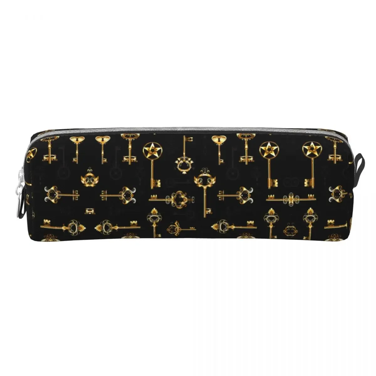 Steampunk Style Pencil Case Golden Keys Back To School Pencil Cases PU Leather Girls Boys Big Pencil Pouch School Stationery