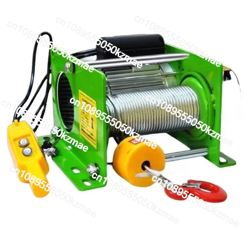 Electric hoist 30M wire rope hoist elevator household construction crane 1800W 220V electric winch 400-800KG