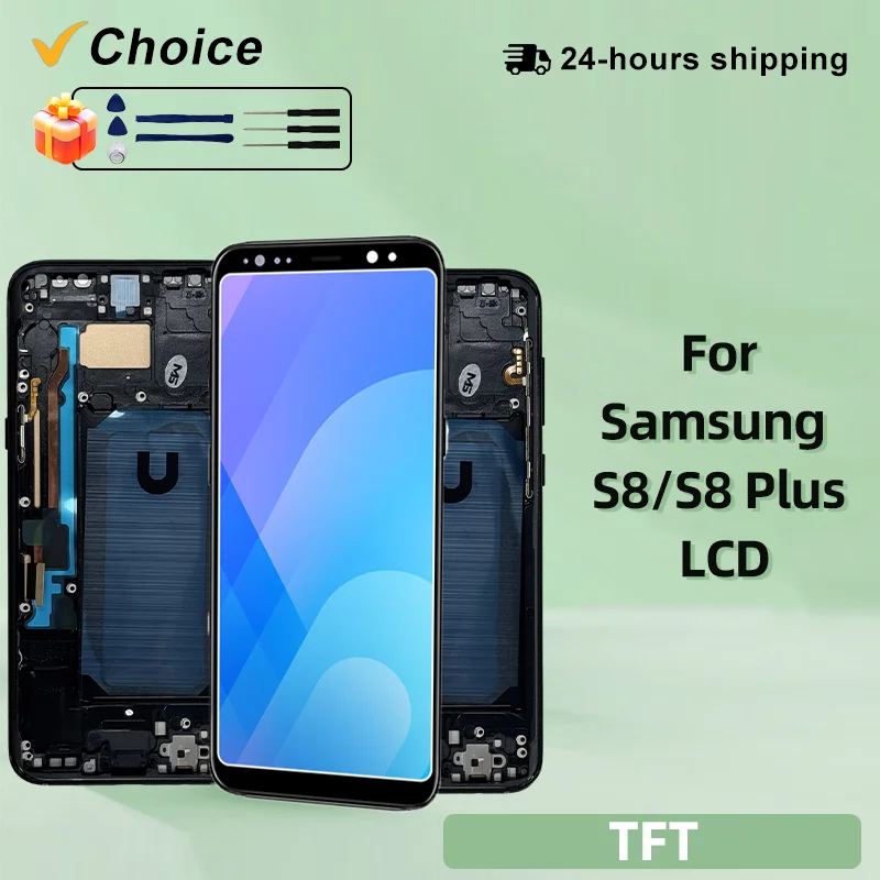 samsung-galaxy-s8用tft液晶ディスプレイ、sm-g950v、sm-g955s、タッチスクリーン、samsung-galaxy-s8-plus用ディスプレイ、デジタイザーアセンブリ部品