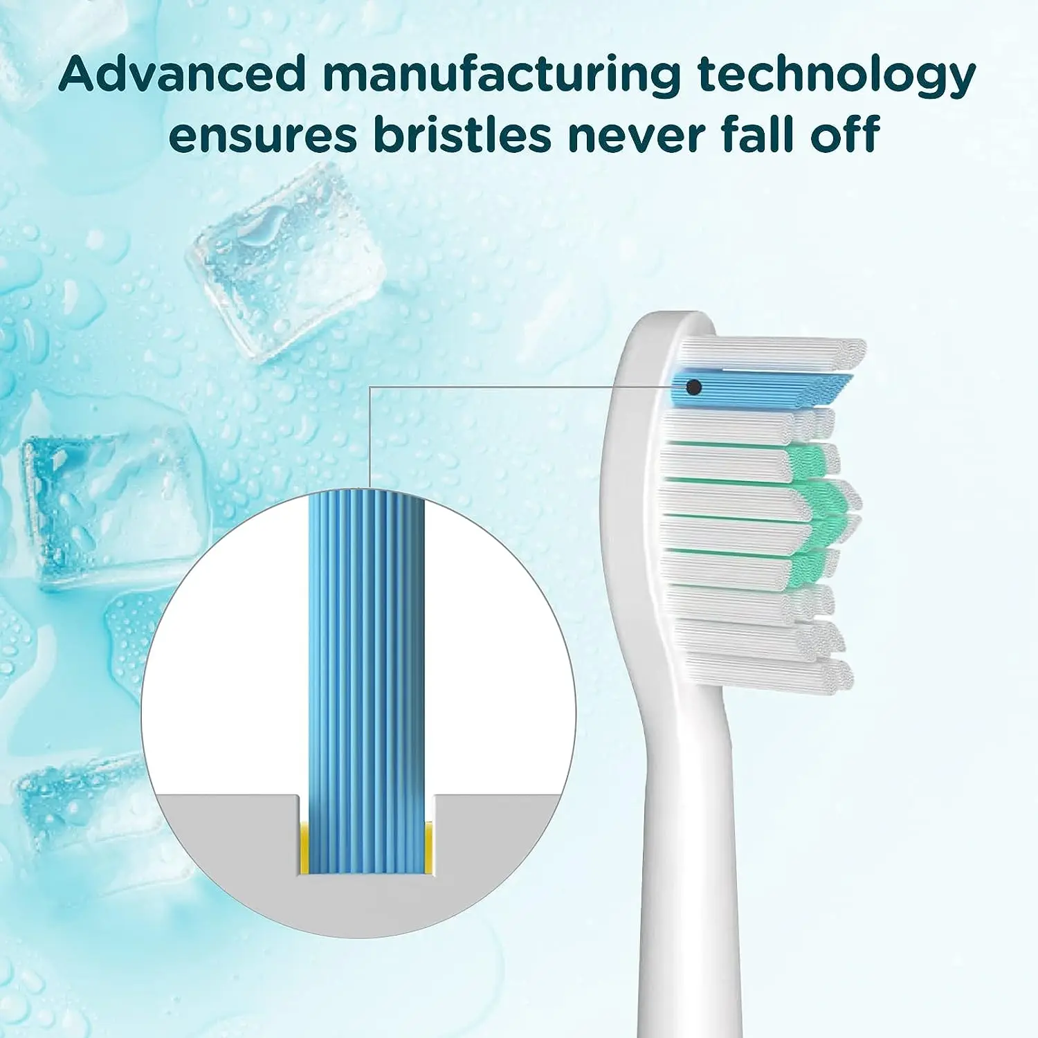 1/4/6 Pack Replacement Toothbrush Heads Compatible With Philips Sonicare Replacement Heads For HX7022/66 with Hygienic Caps