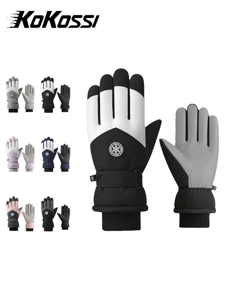 AliExpress NONE KoKossi Winter Ski Gloves Windproof Touch Screen Waterproof Snow Gloves Fleece Warm Motorcycle Cycling Snowboard Gloves Unisex