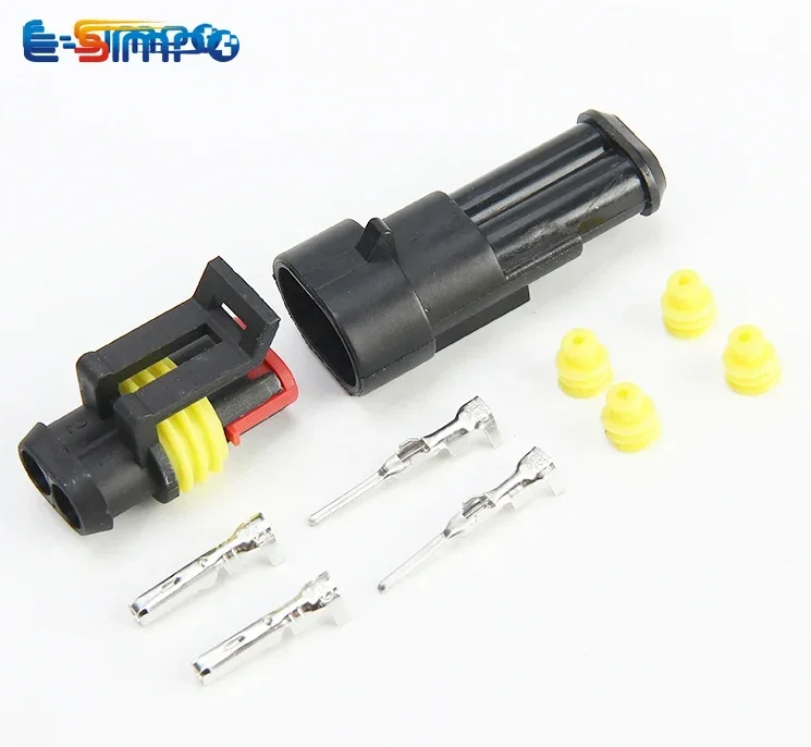 10pcs 1.5Series 1P 2P 3P 4P 5P 6P Waterproof Pressure Wire Connector Auto Plug Male+female Car Light Tuning Connector