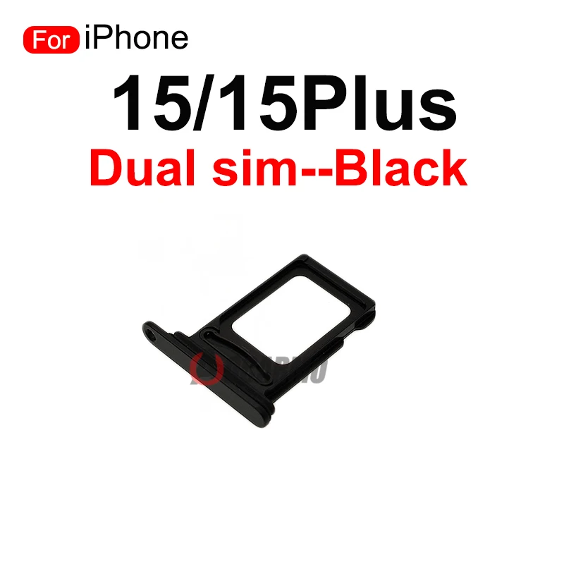 Black Blue Pink Yellow Green Sim Card Dual SIM Tray Slot Holder For iPhone 15 15Plus Replacement Parts