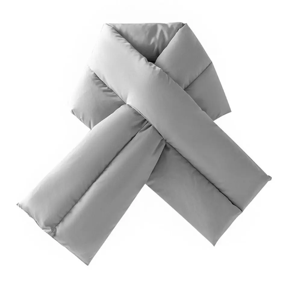 

Gift Padded Down Neck Scarf Keep Warm Korean Style Cross Scarf Windproof Solid Color Thermal Shawl Running