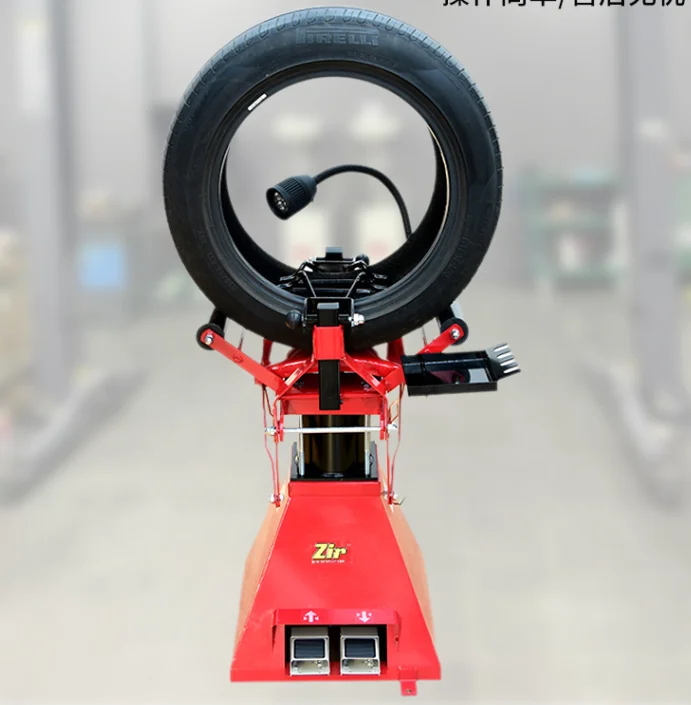 ZHONGRUN ZR-KT24QD Pneumatic Tire Expander & Automatic Tire Bead Breaker Foot-Operated Automotive Tire Repair Machine Hard Case