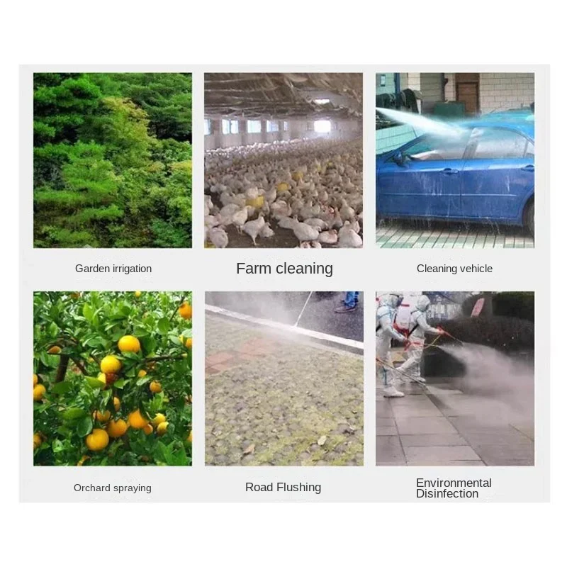 Integrated Garden High Pressure Sprayer with Rolling Tube 140F Four-Stroke Fruit Tree Disinfection And Flushing Pump for Outdoor
