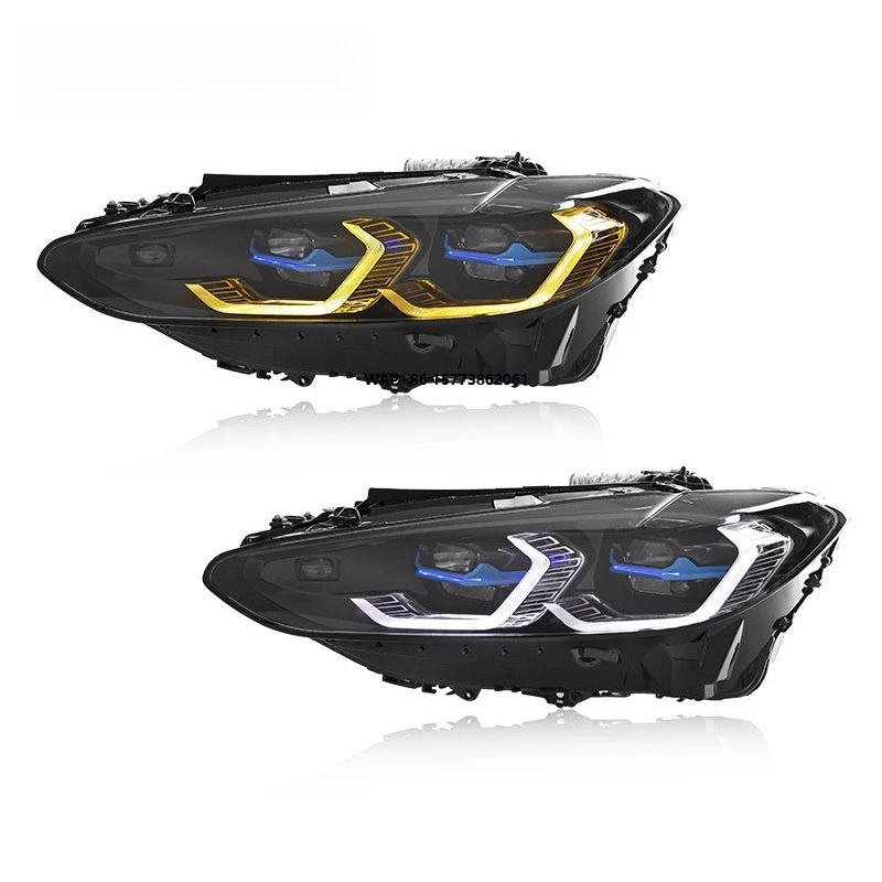 

1 Unit for 21-23 4 Series Headlight Assembly G22 Modification with Low Rise LED Daytime Running Light Dual Color Golden Eye