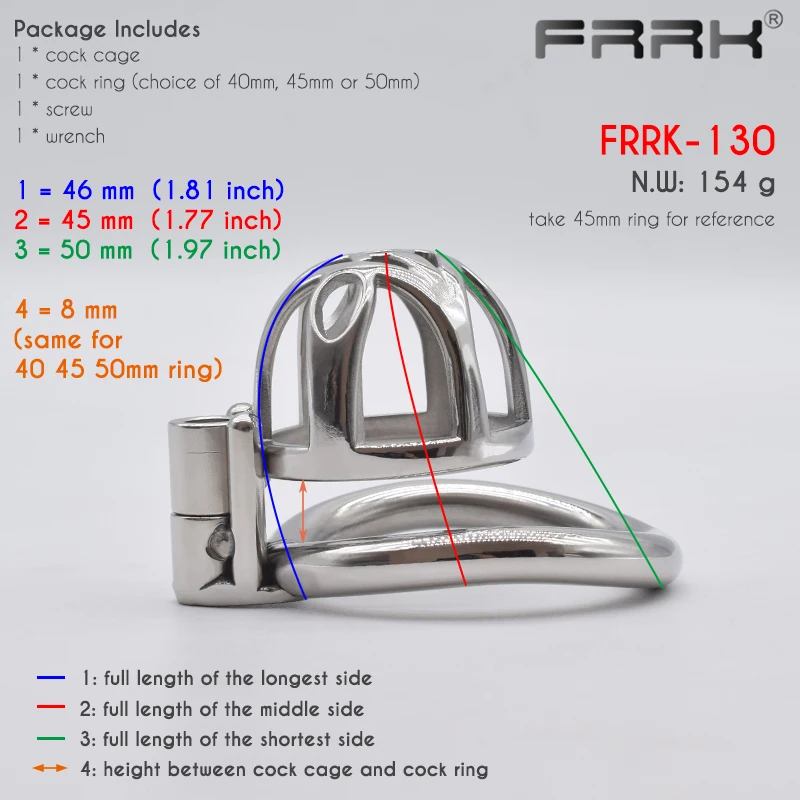 FRRK Male Chastity Cage with Anti-Off Ring for Man Comfortable Bondage Devices Urethral Plug Catheter Cock Lock BDSM Sex Toys