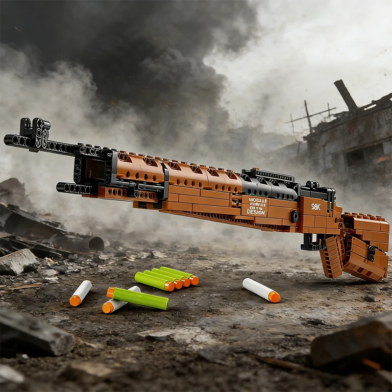 

Technical MOC-77003A Karabiner 98K Building Bricks Set DIY Mauserr Rifle Model Construction Toys Adults Kids Gift