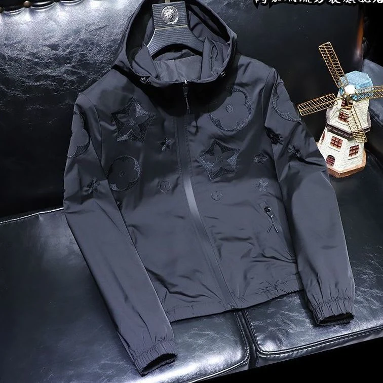 المحطة الأوروبية الاتجاه الجديد مقنعين سترة الرجال الربيع والخريف سترة ضئيلة الربيع والخريف الاتجاه العلامة التجارية عارضة تنوعا #2