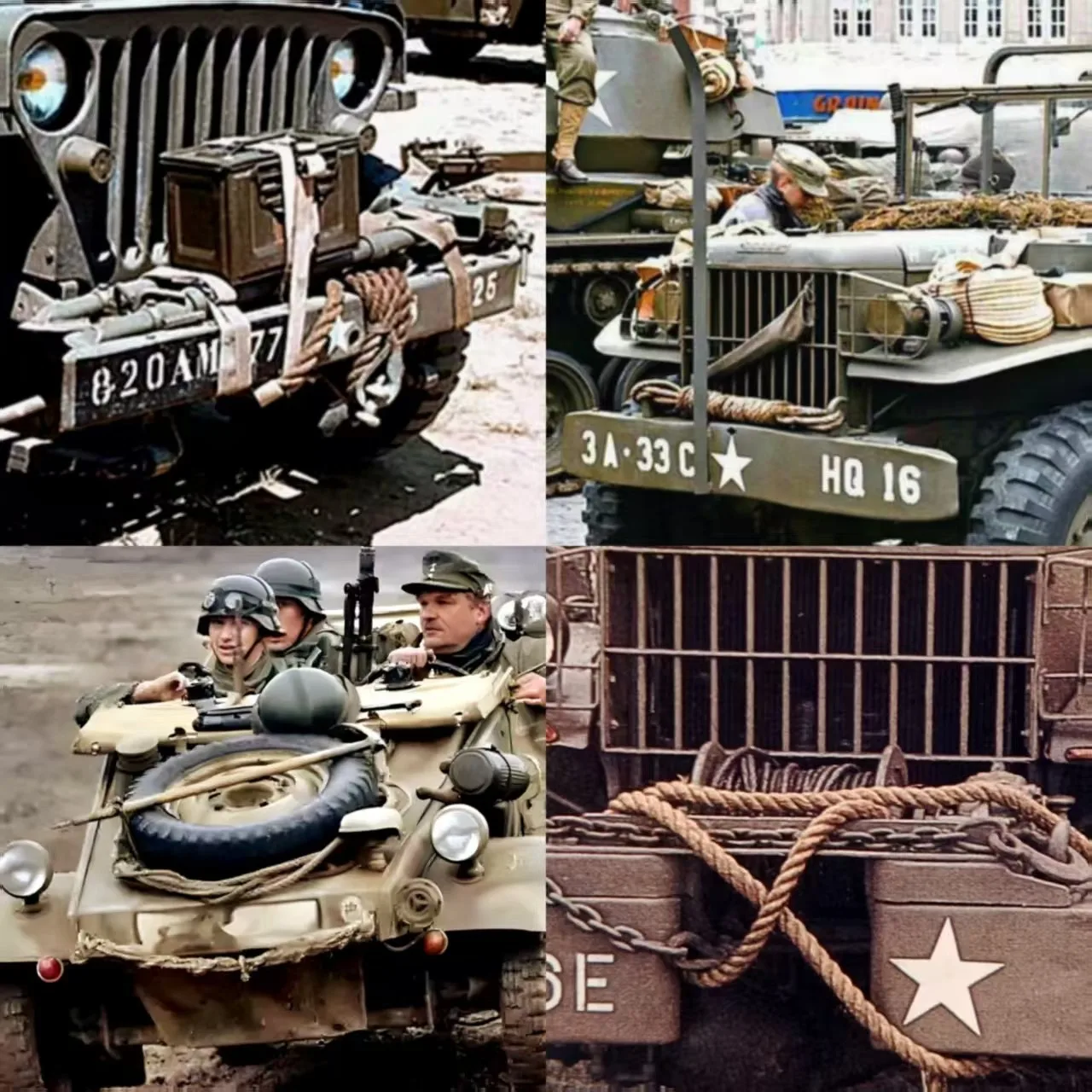 1:35 Scale Diorama Model Tank Bundled Rope Cable  Fighting Vehicle Equipment Realistic Model