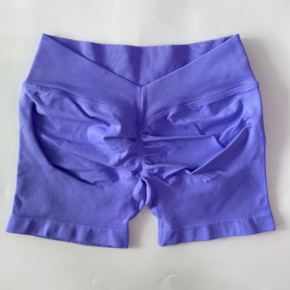 Pericic Damen Yoga-Shorts mit V-Rücken, hoher Elastizität, nahtlos, Flex-Scrunch-Bum, Workout-Gym-Shorts, Yoga-Booty-Laufshorts – Detail 8