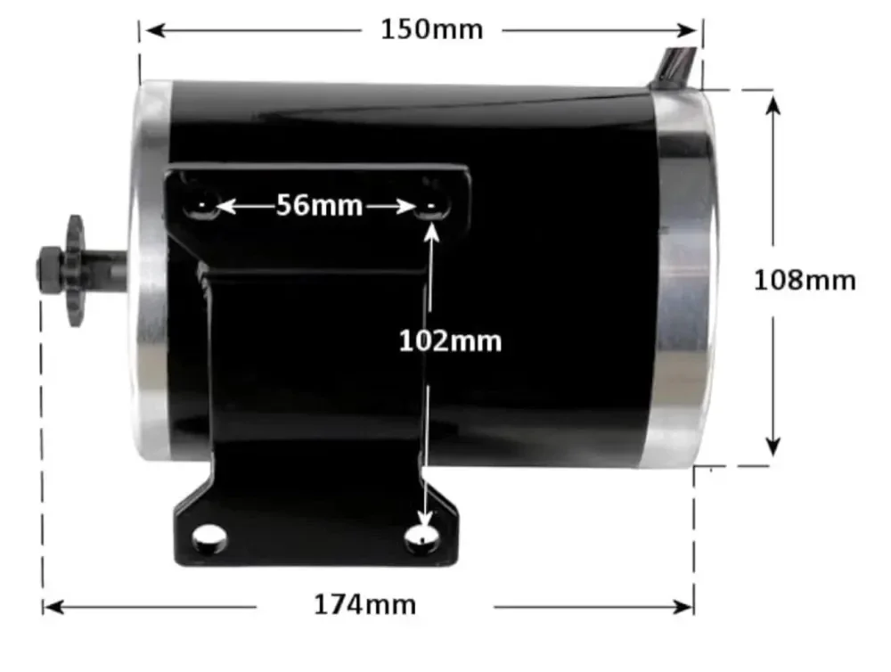 Electric Bicycle Brushed Motor, DIY Modification, Electric Bike, Tricycle, Scooter Engine, 36V, 48V, 1000W, MY1020