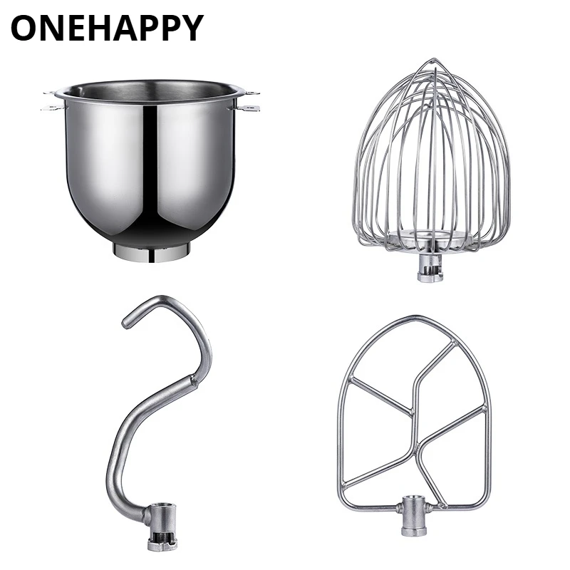 خلاط العجين التجاري من الفولاذ المقاوم للصدأ - آلة العجن والضرب متعددة الوظائف سعة 30 لترًا