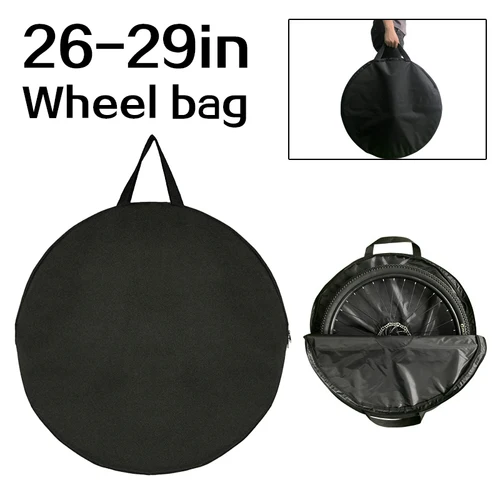 Imagen 1 del producto Bolsa para ruedas de 26-29 pulgadas, bolsa de mano ligera portátil para bicicleta de montaña y carretera, almacenamiento, accesorio impermeable de viaje de algodón