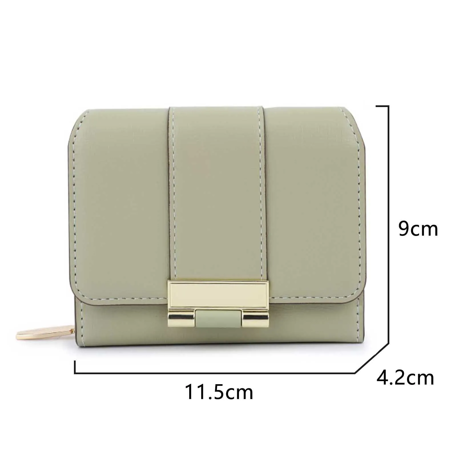 

Women's Short Leather Purse Vintage Zipper Short Card Holder Card Organizer for Daily Shipping Use