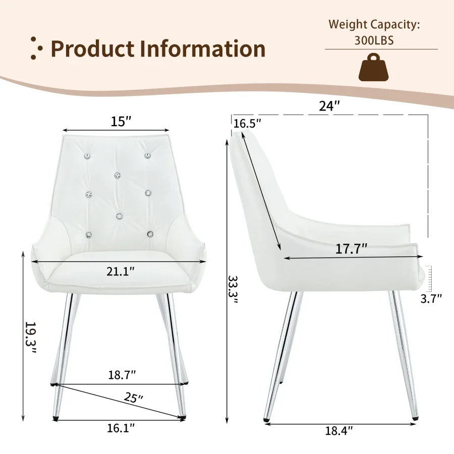 Crocodile Pattern Premium PU Leather Accent Chair, Diamond Decor Backrest, Chrome Silver Metal Legs and High-Resilience Sponge