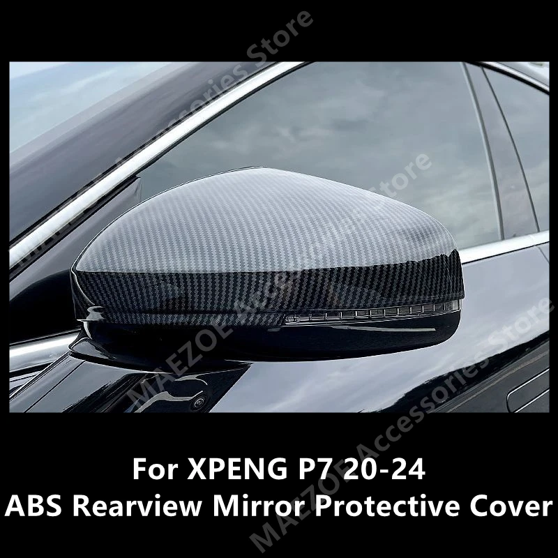 For XPENG P7 20-24 ABS Rearview Mirror Protective Cover,Car Exterior Modification Protection Accessories Refit