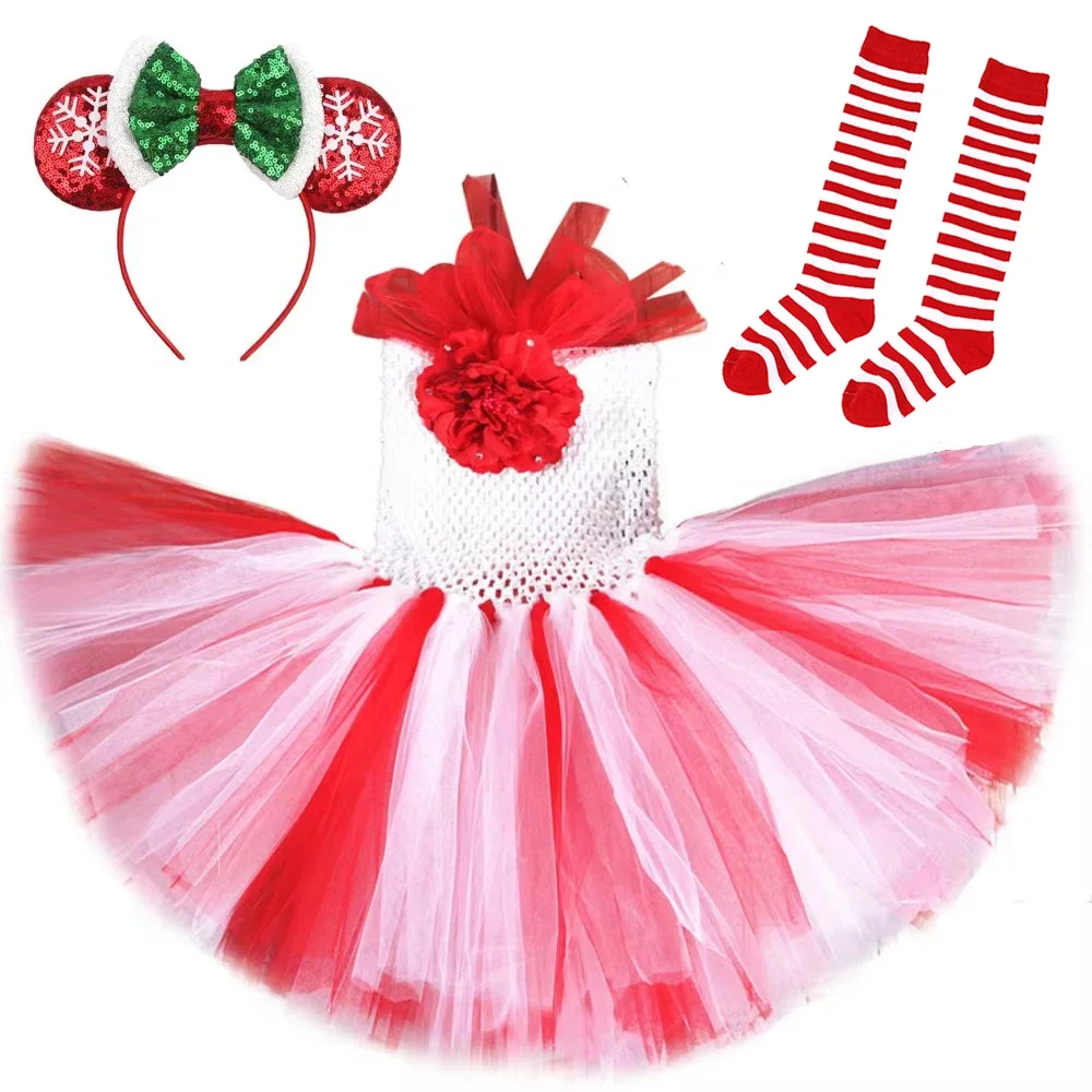 

Xmas Holiday Costumes Princess for Baby Girls Christmas Tutu Dress New Year Carnival Outfit Children Festival Clothes Gifts