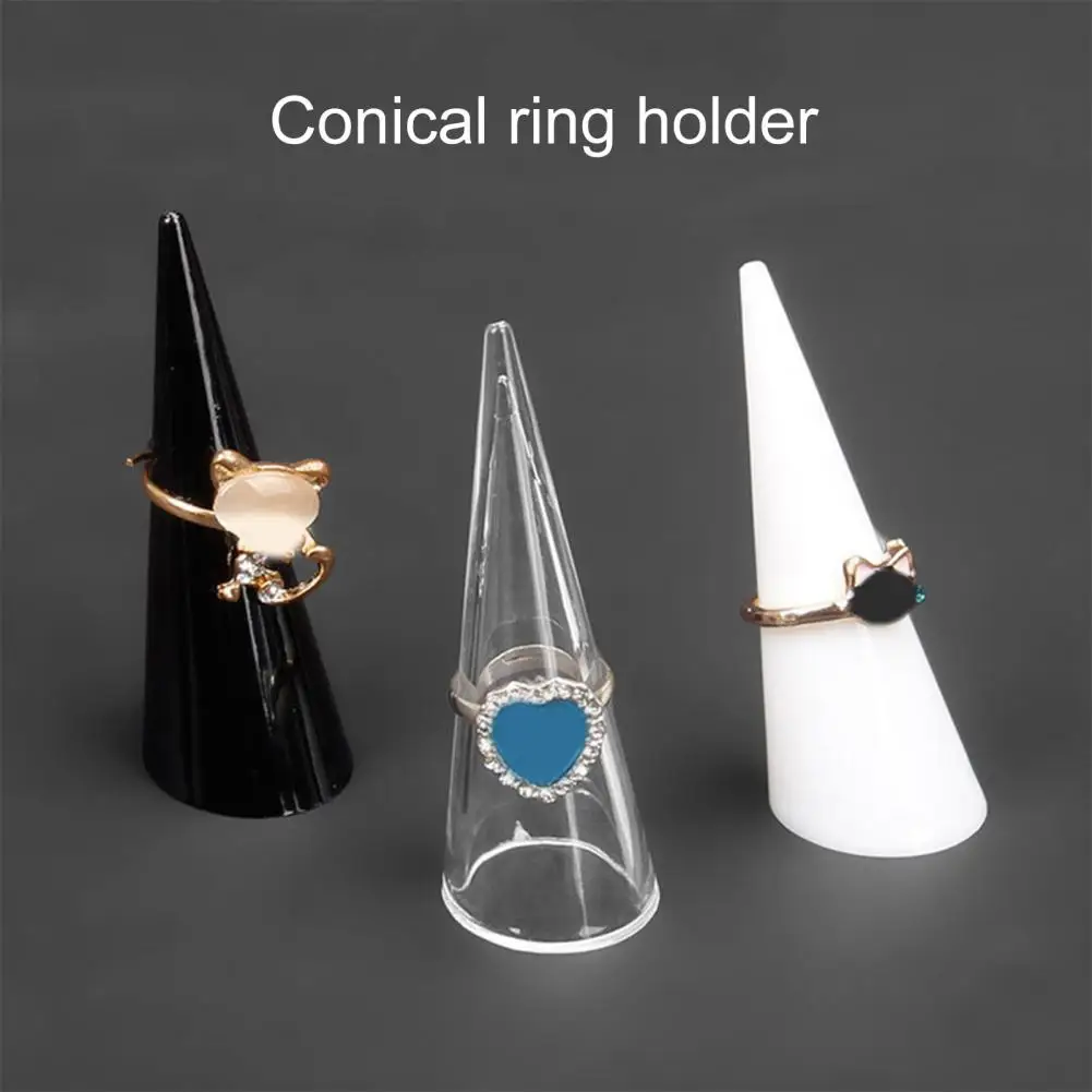 5Pcs/Set Great Ring Stand Long Lasting Ring Display Stand Triangle Stable Holding Desktop Jewelry Display Stands