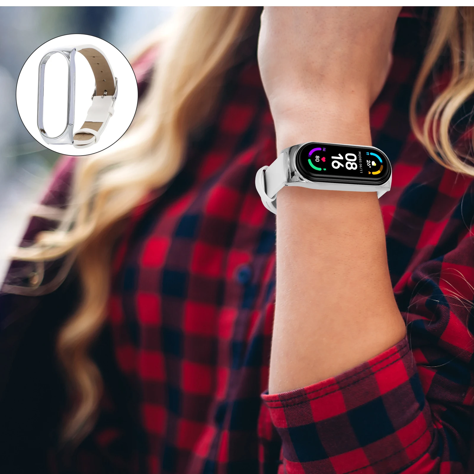 

Imitation Wristband Straps Watch Replacement Bracelet Adjustable Smartwatch Wristwatch