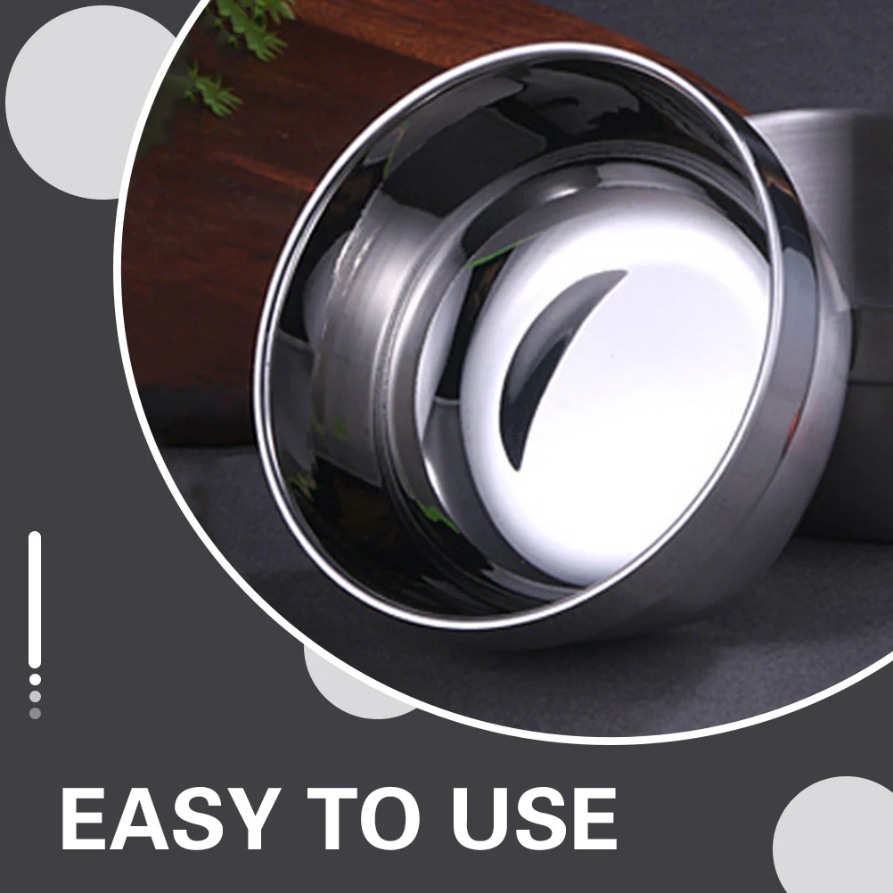 

Stainless Steel Thickened Double layer Bowls Insulated Anti scald Ideal for Rice Soup Kitchen Ramen Bowl Mixed Rice Bowl Home
