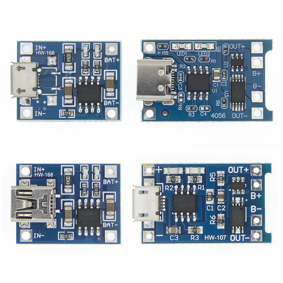 5Pcs Type-C Micro USB 5V 1A 18650 TP4056 Lithium Battery Charger Module – Eine Bewertung und Anleitung