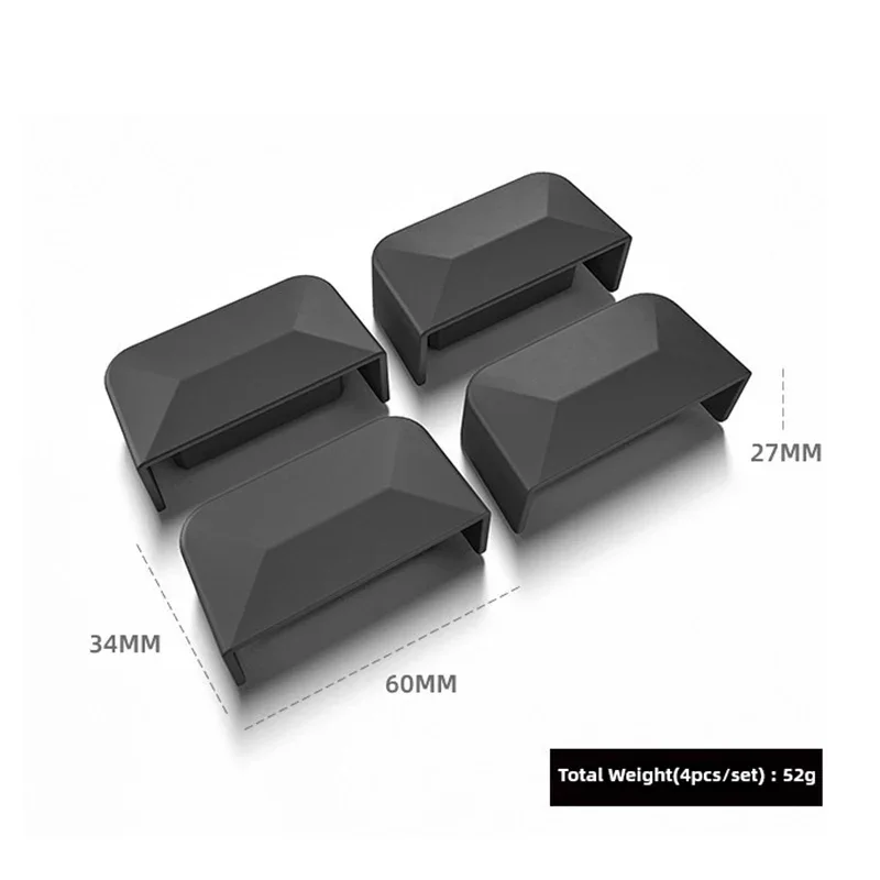 4Pcs Seat Rail Cover Protector For Tesla Model 3 Y YL Juniper Highland 2025 2026 Rear End Pieces Backseat Slide Protection Mats