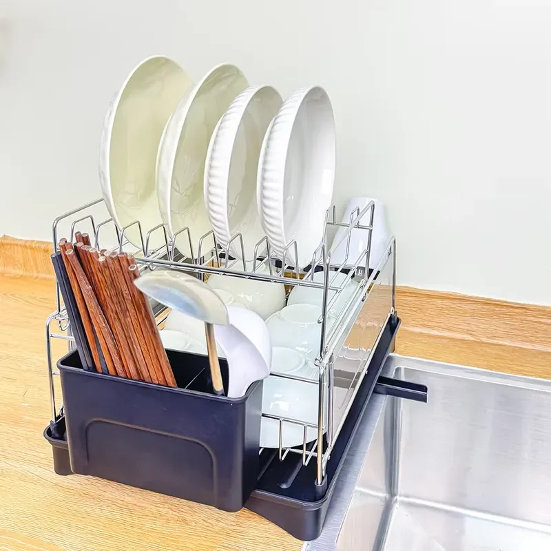 Wholesale Unique Stainless Steel Kitchen Rack Metal Cutlery Storage Organizer