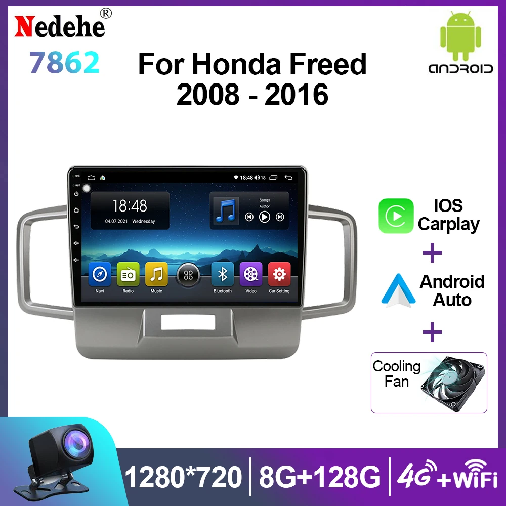 

8G 256G Car Radio Android 12 For Honda Freed 1 Spike 2008-2016 Multimedia Video Player Autoradio GPS Navigation Bluetooth DSP 4G